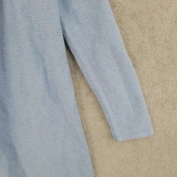 Talbots Light Blue Open Cardigan Sweater Coat M Cotton/Nylon Blend  5CT - Picture 6 of 8
